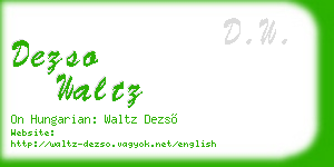 dezso waltz business card